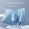 Sous-pants 4 paquets de technologies de latex antibactérien de technologie noire sous-vêtements pour les sous-vêtements pour hommes sans module de trace Boxer confortable et respirant Y240507