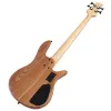 Guitare main gauche active 4 cordes basse guitare maple hickory bois noir blanc couleur électrique basse guitare fret sans ligne de frette