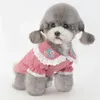 Hondenkleding plaid katoenen shirt voor kleine honden lente schattige zoete puppy jurken meisje chihuahua teddy vestidos para perras drop
