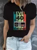 T-shirt féminin Level 40 T-Llocu imprimé T-shirt Femme Femme Video Gamer 40th Birthday Cadeaux T-shirts Fashion Femmes Tops T-shirt Femmes T Vêtements Y240506