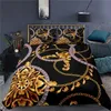 Ensembles de literie Luxury 3D Gold Baroque Style Printing 3pcs Childrens Litteur confortable Down Dowt Covers Couvre-oies