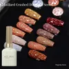 Nagelgel Polnische Klebeband mit zerkleinerten Diamanten enthüllen weiße Kunstset Sprudel Glitter Natural Q240507