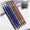 Painting Supplies Diy Add Beads Funny Pens 7Pcs/Lot Student Beadable Plastic Ballpoints Bead Ball Pen Promotional Christmas Gifts Crea Otuqa