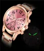 Mesdames big calin rose rose quartz watch womens montres en acier inoxydable quartzwatch horloge femme momtre femme relogio1558892