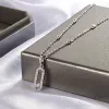 925 Sterling Sier Aktivität Perlen Halskette für Frauen Geschenk Zirc Neu in Fi Schmuckkette Armband Schmuck Geburtstag 11ci#