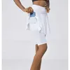 スカートスコート高品質のスポーツテニススカートの女性プリーツスカートジムフィットネスバドミントンヨガソフトショートレギンストレーニングスコートD240508