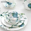 European Style keramische koffiekop en schotelse Engelse middag Black Tea Set Dessert Plate Bot China Rural Retro 240508