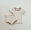 8964 Baby Clothing Set Summer Born Girls Suit Croit manche T-shirts