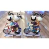 Miniature in resina europea Coppia ciclistica Coppia di cartone animato sanmao bambola decorazione desktop camera da letto decorazione per casa decorazione natalizi figura
