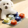 MEWOOFUN DOG -knop Record Talking Pet Communication Vocal Training Interactive Toy Bell Ringer met pad en sticker gemakkelijk te gebruiken 240425