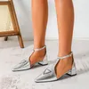 Sıradan Ayakkabı Kadınlar 3cm Düşük Topuklu Sandallar Yaz Kadın Büyük Boyut Silyvoly N bir Ayak Toka Kayışı Moda Tatlı Yumuşak Deri Sandles