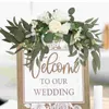 Decorative Flowers Artificial Flower Ornament Welcome Card Water Wedding Indicator Fake