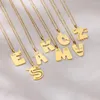 Anhänger Halsketten Monster Anfangsbuchstaben für Frauen Edelstahlkettenkragen Halskette Gothic Alphabet Schmuckzubehör