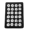 Support de bijoux 18 mm Affichage du bouton instantané 10 couleurs Sic en cuir noir pour 24 pcs porte-gouttes Emballage OT0K6