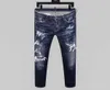 Herren Jeans Denim Blue Skinny Ripped Hosen Version Old Fashion Italien Style7704846