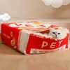 Kattbäddar möbler katt hund snack box bedcookie hamburgare husdjur netwinter varma husdjur kudde gömmer sig toyremovable plysch katt matenclosed kattbädd d240508