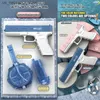 Sand Play Water Fun Gun Toys Electric Pistol Automatisch Pompt Outdoor Party zwemmen opladen Energy Spray Kids speelgoed 230720 Q240408