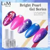 Nail Gel 15ml 3pcs/batch IDO brand high-grade bright pearl gel UV LED immersion nail polish art glitter polishing glue Q240507