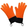 Gloves 1Pc Double Layer BBQ Oven Gloves Silicone for Cooking Grilling Waterproof Mitts kitchen utensils oven mitts