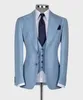 Trajes para hombres Blazer Set traje de traje masculino de cielo azul Slim