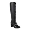 Stivali lloprost ke size 34-48 stampa western brand women donna spessa tacco alto ginocchio puntato per le dita delle dita