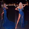 Hellblau Kurzschluss -Prom -Kleider ärmellose trägerloser v Neck Puff Appals sexy schicke Partykleider Feihen Bodenlänge Plus Größe Mitte 0508