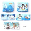 Jouets de bain bébé jouet natation salle de bain 6pcs mini jouets pour les insectes d'animaux pour les enfants imperméables