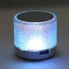 Portable Speakers Cell Phone Speakers New mini portable Bluetooth speaker color LED light USB cylindrical MP3 wireless audio subwoofer rechargeable smartphone WX