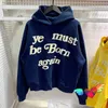 Herren Hoodies Sweatshirts 2023fw Navy Blue .xyz Hoodie Männer Frauen 1 Hip Hop Foam Print Hoody Loose Ye Pullovers H240508