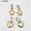 Boucles d'oreilles en peluche 5 paires 18k Gold plaqué Star Heart Forme Classic Design Long Bijoux Fode Beau cadeau 30649