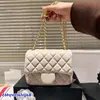 Women Mini Flap Bag Designer Hall Bullo Borsa Gold Balla Gold Regolabile Crossbody Trend Gold Hardware Goldware Luxury Handbag Cute F ooje