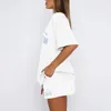 Роскошные белые спортивные шорты Foxx Set 2 Piece Designer Shorts Shorts Fomen Fashion Sports с длинными рукавами.