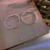 Charm Bracelets Vintage Fairy Women Bracelet Retro Pearl Pendant Hollow Copper Money Adjustable For Good Luck Hand Chain Jewelry