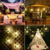 Décorations Lights rideaux solaires extérieurs étoiles étoilées étoiles à feu d'artifice Garland String Lights For Home Wedding Party Holiday Christmas Decor