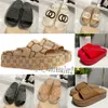 Women Designer Sandals Slippers Sliders Rubber Leather Slide Dress Shoe Wedges Sandal Beach Slippers Summer Platform Size 35-44