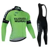 Euskadi Profession Team Spring Long Manches Cycling Jersey Set Men Vêtements à vélo MTB Jersey Bib Pants Kit ROPA CICLISMO 240508
