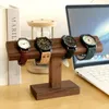 Schmuckbeutel Holz Uhr Display Ständer Armband Halter Organisator Walnuss Regal Rack Juwely Box Requisiten Koffer