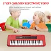 Bigfun 37 Key Children Electronic Piano Tragbares Multifunktion Kids Keyboard Musical Toy Piano mit Mini -Mikrofon 240507