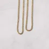 3Mm Micro Chain Solid Yellow Gold Cuban Link Chains Necklace Fashion And Fine Wholesale Custom Hip Hop Jewelry