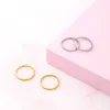 Bröllopsringar Hot Selling Simple Woman Hollow Out Honeycomb Shape Rose Gold Color Europe Rings