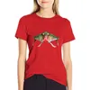 Polos femininos Batfish de lábios vermelhos Gráficos de camisetas estranhas de camisetas de verão Camisa impressa de verão para roupas femininas