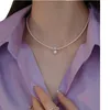S925 Silver Concubine Neckain Collier de perles de grains pour femmes 2024 Nouvelle chaîne de cols de pendentif Luxury et niche