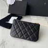 CC Wallet Designer Wallet Small Pres Card حامل الائتمان محفظة النساء الكلاسيكية أسود مبطن الأزياء الأصلية Clamshell P SFXK