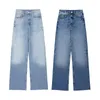 Women's Jeans 2024 Spring Women's Boyfriend Style High Waist Casual Super Soft Wide Leg Pants