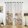 Cortinas cogumelos e margaridas cortinas modernas para a sala de estar decoração de home drapes quarto tratamentos de janela sofisticada