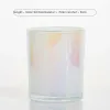 Holders Colorful Candle tasse en verre brillant illusoire Cougette de bricolage décoration de récipient de bricolage décoration de table d'accueil moderne Candleabras blanc