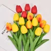 Dekorative Blumen 1 Stück 35 cm Tulp Blume künstliche Bouquet PU Plastik Gefühle Hochzeitszeremonie Dekor Hausgarten Geschenke