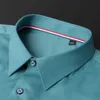 8N82 Chemises habillées pour hommes hommes Long Slet léger Strech Bamboo-Fibre Shirts sans qualité de poche CHAMPS SMART CASUSTROY