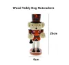 彫刻クリスマスの装飾myblue木材くびき人動物犬テディ彫刻彫像家の装飾工芸品