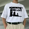 IRTS 2024 Корейский стиль мужской футболка Негабаритная хлопковая буква y2k Streetwear Hip Hop Korean Harajuku Vintage Graphic Tops с коротким рукавом J240506